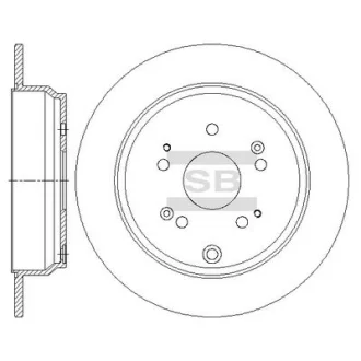 HI-Q Диск гальмівний (кратно 2) задній Honda CR-V IV (13-) (D=304.6mm) HI-Q Hi-Q (SANGSIN) SD4119