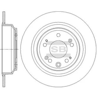 HI-Q Диск гальмівний (кратно 2) задній Honda Accord VIII (08-) (D=304.8mm) HI-Q Hi-Q (SANGSIN) SD4117