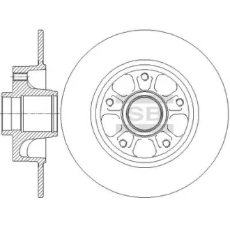 HI-Q Диск гальмівний (кратно 2) задній Renault Fluence (10-) (D=260.0mm) HI-Q Hi-Q (SANGSIN) SD3070