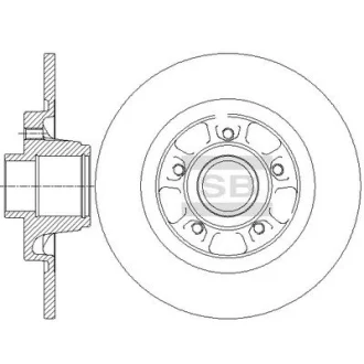 HI-Q Диск гальмівний (кратно 2) задній Renault Kangoo (08-), MB Citan (12-) (D=274.0mm) HI-Q Hi-Q (SANGSIN) SD3063