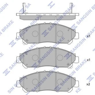 HI-Q Колодки гальмівні передні Toyota Hi-Ace (19-) HI-Q Hi-Q (SANGSIN) SP4361