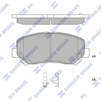 HI-Q Колодки гальмівні передні Dodge Dart (13-) HI-Q Hi-Q (SANGSIN) SP4322