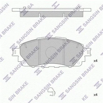 HI-Q Колодки гальмівні передні Toyota HiLux VIII (15-) HI-Q Hi-Q (SANGSIN) SP4264