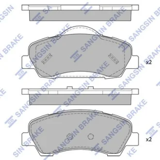 HI-Q Колодки гальмівні передні Citroen C4 Cactus (14-), C-Elysee (12-) HI-Q Hi-Q (SANGSIN) SP4208