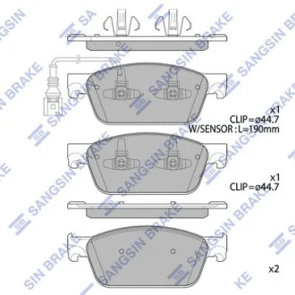 HI-Q Колодки гальмівні передні VW Multivan V (12-) HI-Q Hi-Q (SANGSIN) SP4203