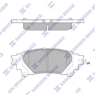 HI-Q Колодки гальмівні задні Lexus IS250 (13-), Prius (11-) HI-Q Hi-Q (SANGSIN) SP4131