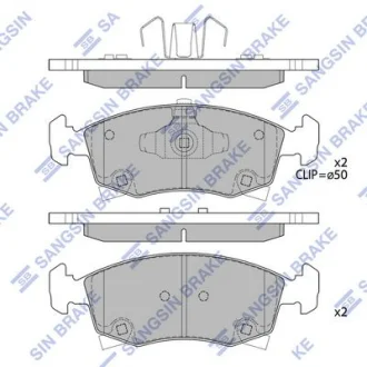 HI-Q Колодки гальмівні передні Fiat 500 E (13-) HI-Q Hi-Q (SANGSIN) SP4122