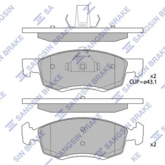 HI-Q Колодки гальмівні передні Renault Logan (04-) HI-Q Hi-Q (SANGSIN) SP4099