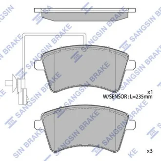 HI-Q Колодки гальмівні передні Renault Kangoo (08-), Kangoo Express (11-) HI-Q Hi-Q (SANGSIN) SP4059A