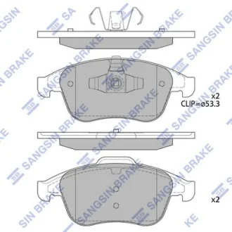 HI-Q Колодки гальмівні передні Renault Laguna (07-), Scenic III (09-) HI-Q Hi-Q (SANGSIN) SP4055