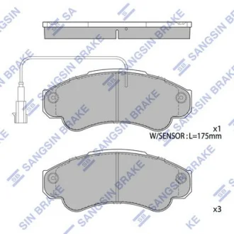 HI-Q Колодки гальмівні передні Citroen Jumper (02-), Fiat Ducato (02-), Peugeot Boxer (02-) HI-Q Hi-Q (SANGSIN) SP4033