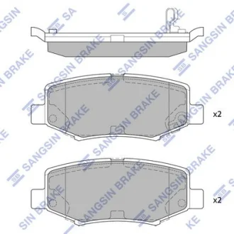 HI-Q Колодки гальмівні задні Dodge Nitro (07-), Jeep Wrangler (08-) HI-Q Hi-Q (SANGSIN) SP2186