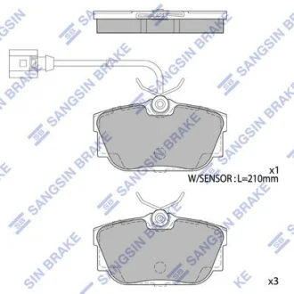 HI-Q Колодки гальмівні задні VW Transporter IV (70XA) (-03) HI-Q Hi-Q (SANGSIN) SP1984