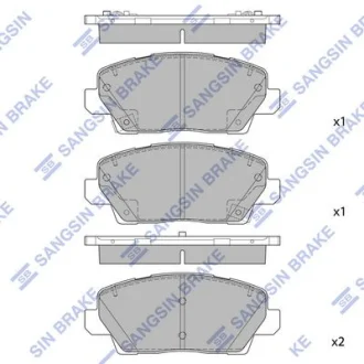 HI-Q Колодки гальмівні передні KIA Picanto (JA) 13inch (17-) HI-Q Hi-Q (SANGSIN) SP1982