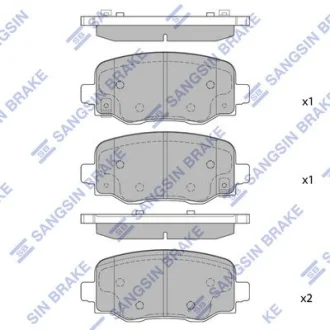 HI-Q Колодки гальмівні задні Fiat 500X (16-), Jeep Renegade (15-) HI-Q Hi-Q (SANGSIN) SP1917