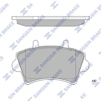HI-Q Колодки гальмівні передні Renault Master II (JD) (00-) HI-Q Hi-Q (SANGSIN) SP1894