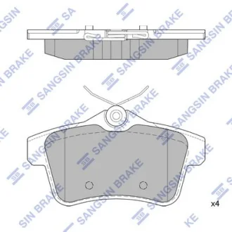 HI-Q Колодки гальмівні задні Citroen C4 II (B7) (09-), DS4, DS5 (11-), Peugeot 308, 508, 3008, 5008 HI-Q Hi-Q (SANGSIN) SP1881