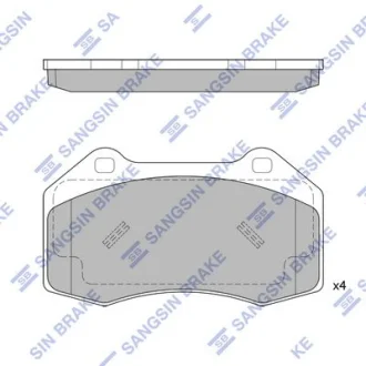 HI-Q Колодки гальмівні передні Renault Clio III (06-), Megane II, III HI-Q Hi-Q (SANGSIN) SP1877