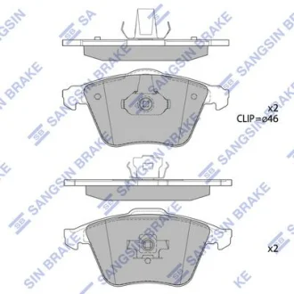 HI-Q Колодки гальмівні передні Opel Vectra C (05-), Volvo C30 (06-) HI-Q Hi-Q (SANGSIN) SP1784