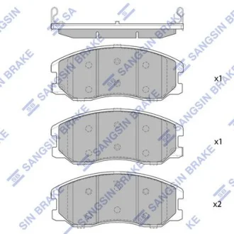 HI-Q Колодки гальмівні передні Chevrolet Equinox (08-), Pontiac Torrent (08-) HI-Q Hi-Q (SANGSIN) SP1782