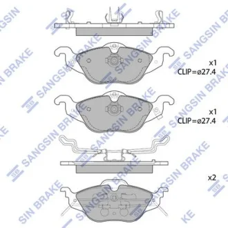 HI-Q Колодки гальмівні передні Opel Astra G (-04) HI-Q Hi-Q (SANGSIN) SP1738