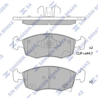 HI-Q Колодки гальмівні передні Fiat 500 (12-) HI-Q Hi-Q (SANGSIN) SP1697