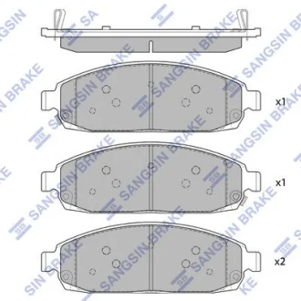 HI-Q Колодки гальмівні передні Jeep Grand Cherokee (05-) HI-Q Hi-Q (SANGSIN) SP1676