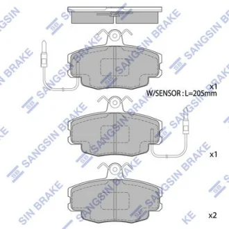 HI-Q Колодки гальмівні передні Renault Clio I HI-Q Hi-Q (SANGSIN) SP1668