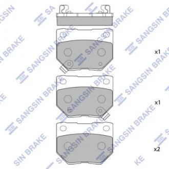 HI-Q Колодки гальмівні задні Subaru Impreza (06-) HI-Q Hi-Q (SANGSIN) SP1487