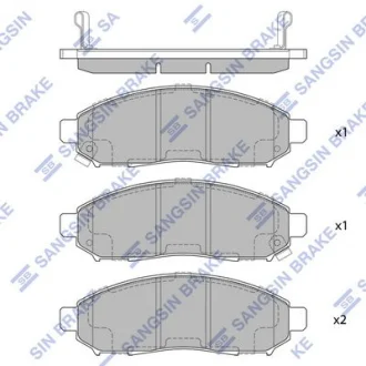 HI-Q Колодки гальмівні передні Nissan Leaf (10-) HI-Q Hi-Q (SANGSIN) SP1460A