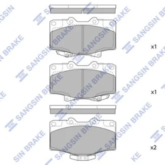 HI-Q Колодки гальмівні передні Toyota 4Runner (-01) HI-Q Hi-Q (SANGSIN) SP1420