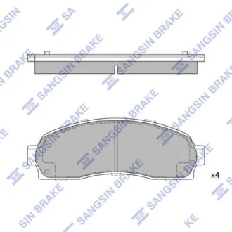 HI-Q Колодки гальмівні передні Ford Explorer (-06), Pontiac Torrent (06-) HI-Q Hi-Q (SANGSIN) SP1369