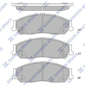 HI-Q Колодки гальмівні передні Toyota Camry V4 HI-Q Hi-Q (SANGSIN) SP1235