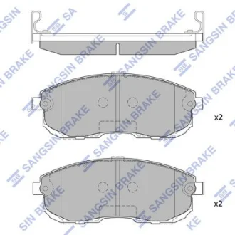 HI-Q Колодки гальмівні передні Nissan Maxima (00-), Infinity G35 AWD (06-) (SP1107-FA) HI-Q Hi-Q (SANGSIN) SP1107FA