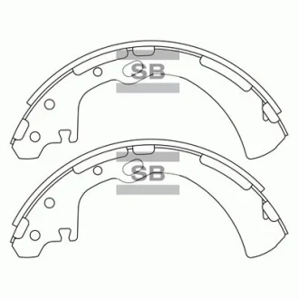 HI-Q Колодки гальмівні задні (барабанного типу) Nissan Navara (-04) HI-Q Hi-Q (SANGSIN) SA172