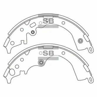 HI-Q Колодки гальмівні задні (барабанного типу)Toyota HI-ACE (05-) HI-Q Hi-Q (SANGSIN) SA168