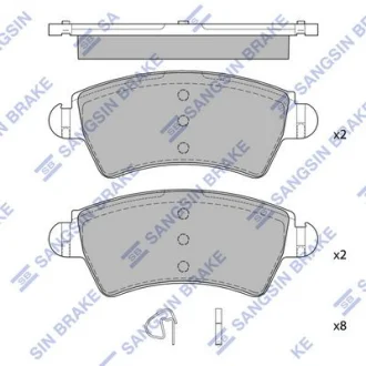 HI-Q Колодки гальмівні передні Peugeot 206 (05-) HI-Q Hi-Q (SANGSIN) SP4035 (фото 1)