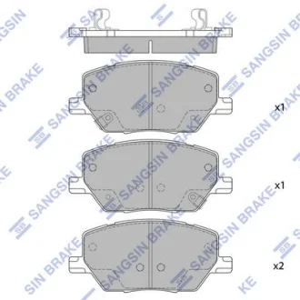 HI-Q Колодки гальмівні передні Fiat 500X (16-), Jeep Renegade (15-), Jeep Compass (23-) HI-Q Hi-Q (SANGSIN) SP4006