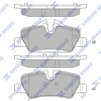 HI-Q Колодки гальмівні задні (дискові) Mini Cooper (15-) HI-Q Hi-Q (SANGSIN) SP4004
