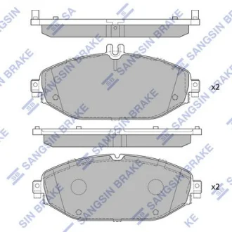 HI-Q Колодки гальмівні передні MB C180 BlueTEC (14-), MB C200 (W205) (13-) HI-Q Hi-Q (SANGSIN) SP4001
