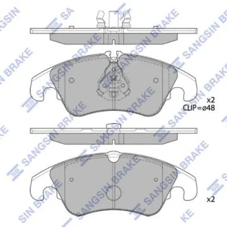 HI-Q Колодки гальмівні передні Ford Focus II (DA) (09-) HI-Q Hi-Q (SANGSIN) SP2145A
