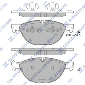 HI-Q Колодки гальмівні передні BMW X5 (E70) (07-), X6 (E71,E72) (08-) HI-Q Hi-Q (SANGSIN) SP1924