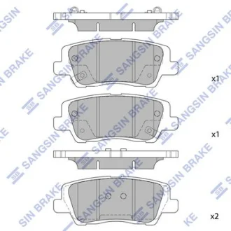 HI-Q Колодки гальмівні задні (дискові) Cadillac ATS (13-), CTS (14-) HI-Q Hi-Q (SANGSIN) SP1920