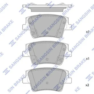 HI-Q Колодки гальмівні задні (дискові) Hyundai Santa Fe (TM) (18-) HI-Q Hi-Q (SANGSIN) SP1914