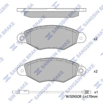 HI-Q Колодки гальмівні передні Renault Kangoo (97-) HI-Q Hi-Q (SANGSIN) SP1891