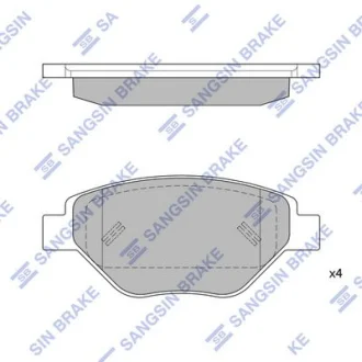 HI-Q Колодки гальмівні передні Renault Megane II (03-) HI-Q Hi-Q (SANGSIN) SP1872