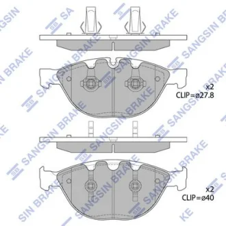 HI-Q Колодки гальмівні передні BMW 5 (E60, E61) (05-), 6 (E63) (06-), 7 (E65, E66, E67) (03-) HI-Q Hi-Q (SANGSIN) SP1869