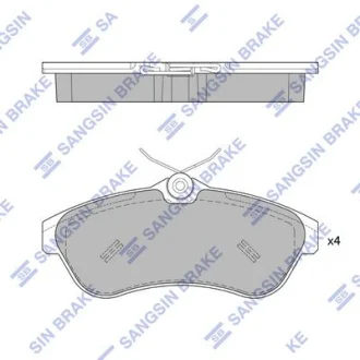 HI-Q Колодки гальмівні передні Citroen C2 (03-), C3 (09-) HI-Q Hi-Q (SANGSIN) SP1866