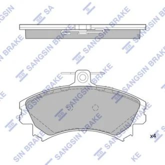 HI-Q Колодки гальмівні передні Mitsubishi Carisma (-06), Colt (04-), Smart Fortwo (05-) HI-Q Hi-Q (SANGSIN) SP1859
