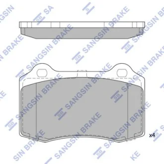 HI-Q Колодки гальмівні передні Volvo S60 (04-), Peugeot 406 (-06) HI-Q Hi-Q (SANGSIN) SP1854